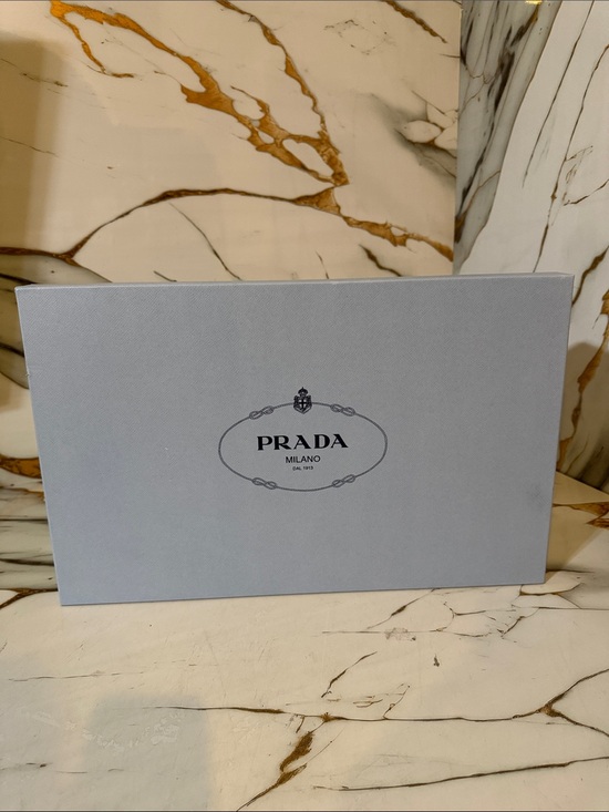 Prada Shoes - Prada Light Blue Heeled Boots Box Branding